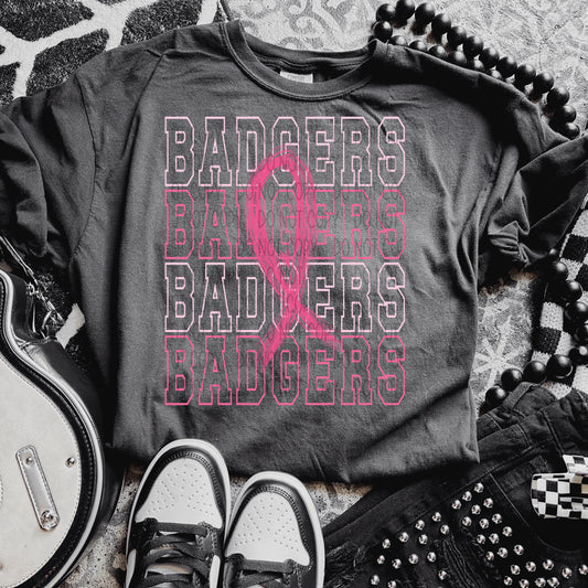 Badgers Breast Cancer Sublimation or DTF Transfers