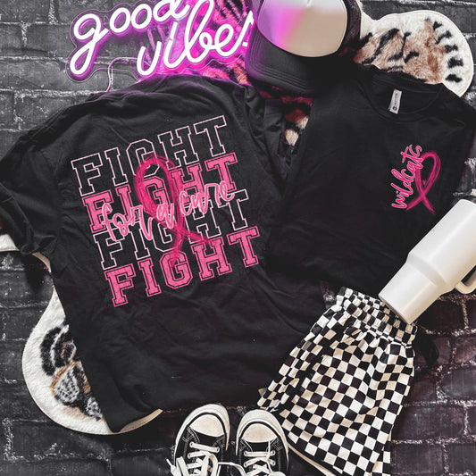 Wildcat Fight for a Cure with pocket School Spirit Sublimation or DTF Transfer