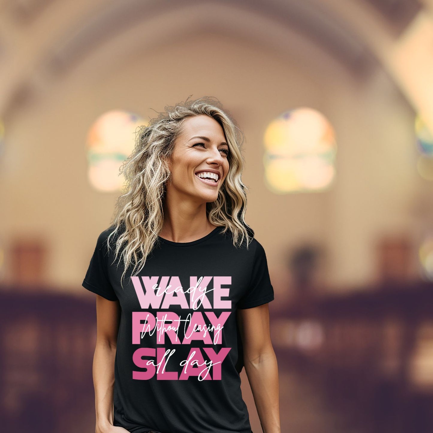 Wake Pray Slay Sublimation or DTF Transfers