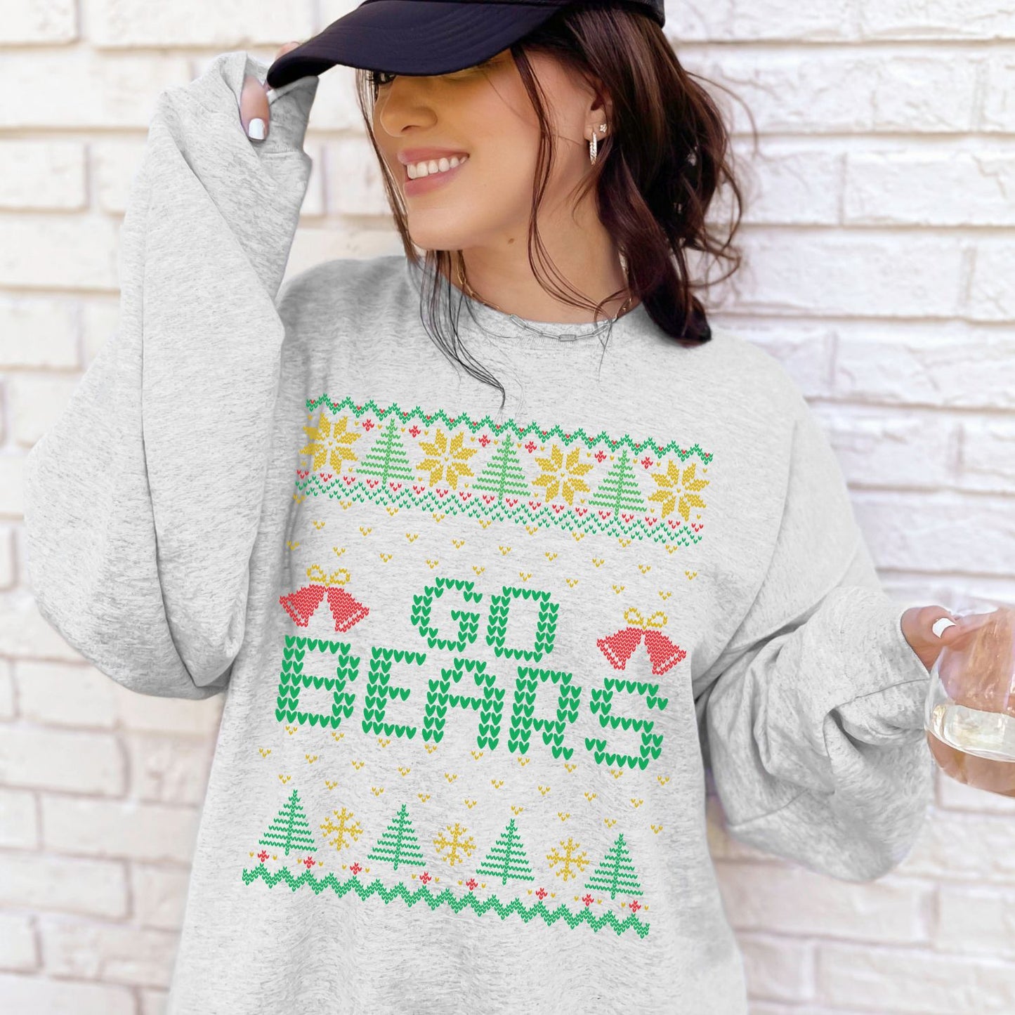 Ugly Sweater Bear School Spirit Sublimation or DTF Transfer