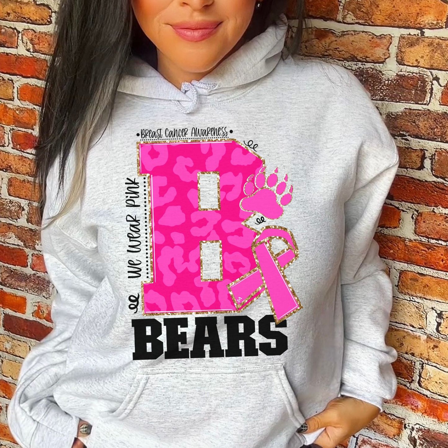 Bears Breast Cancer Sublimation or DTF Transfers