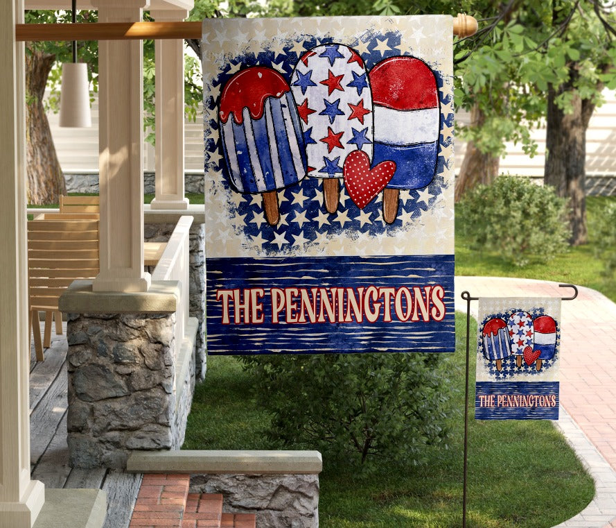 Patriotic Garden Flag Sublimation Transfer