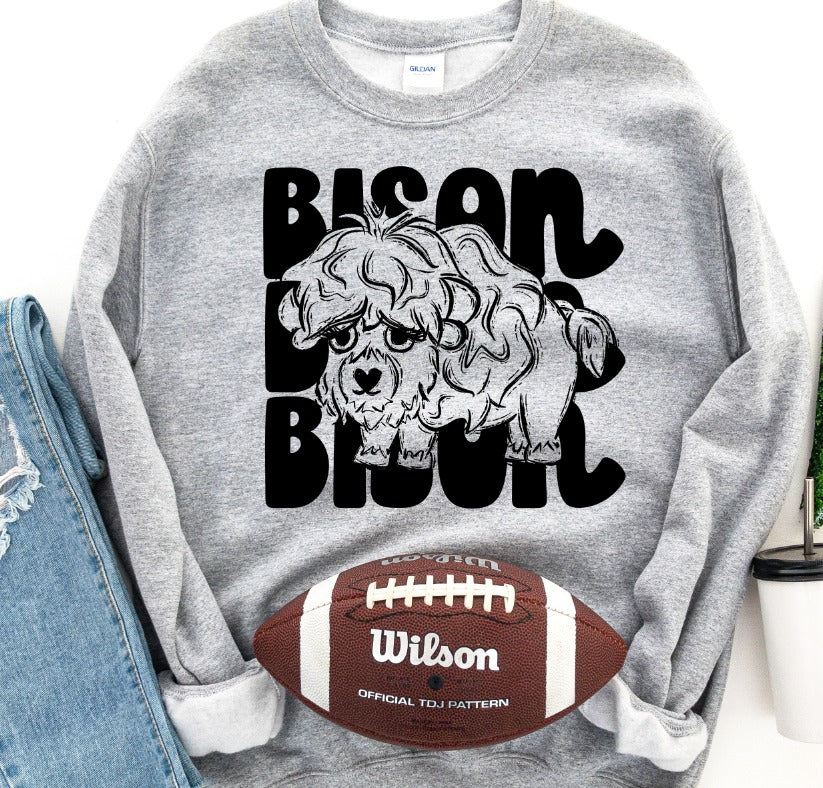 Bison School Spirit Sublimation or DTF Transfer