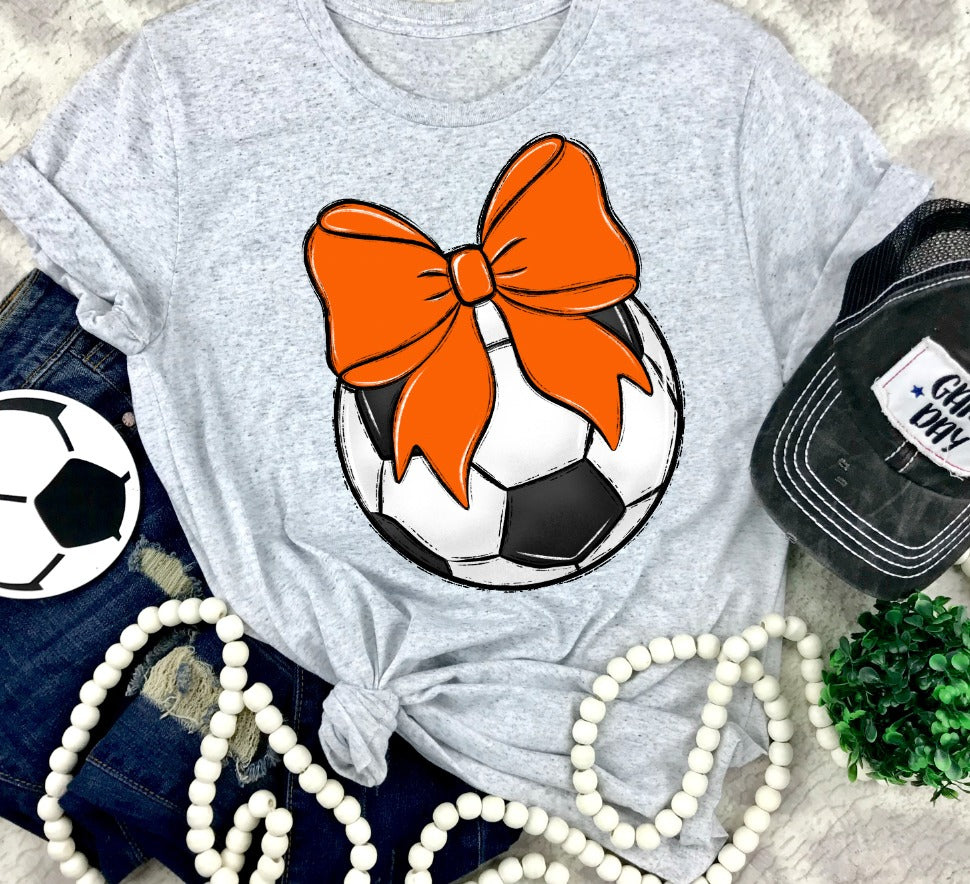 Soccer Bows and Balls, DTF or Sublimation Ready to Press Transfer