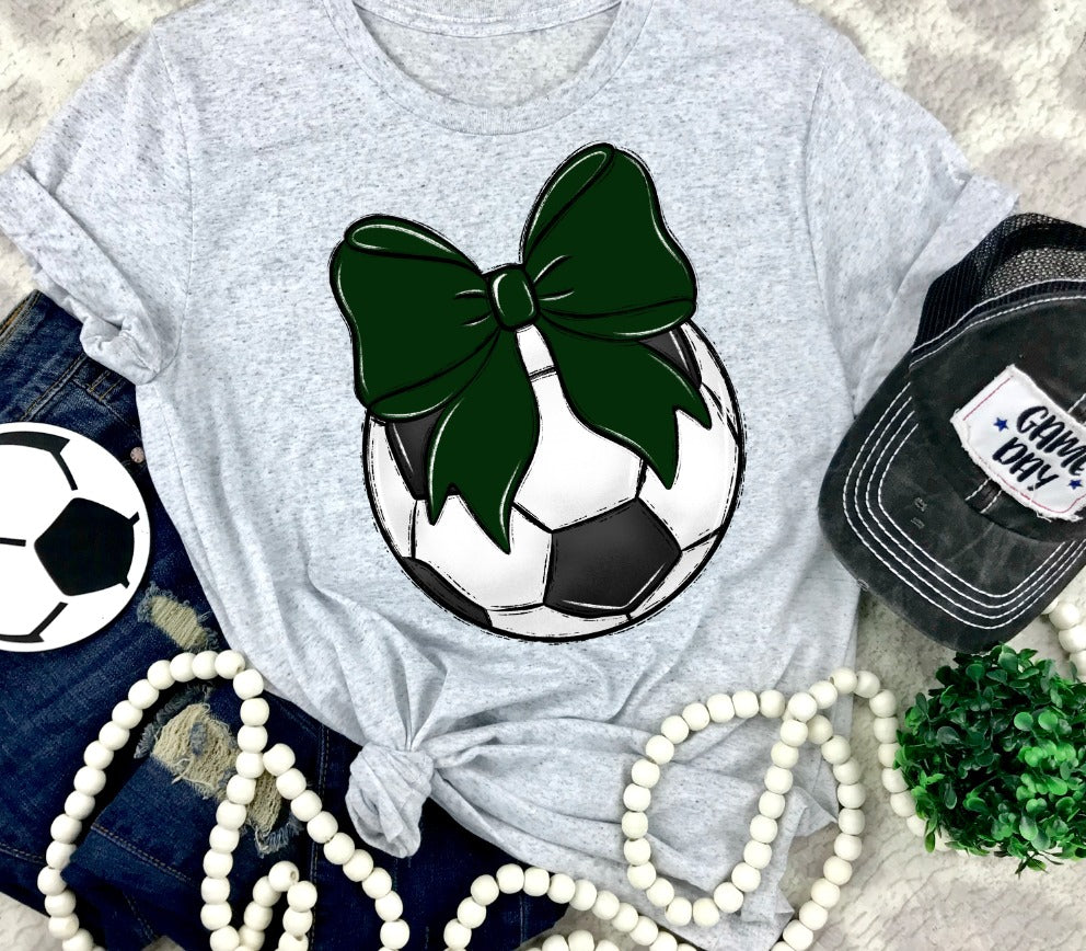 Soccer Bows and Balls, DTF or Sublimation Ready to Press Transfer