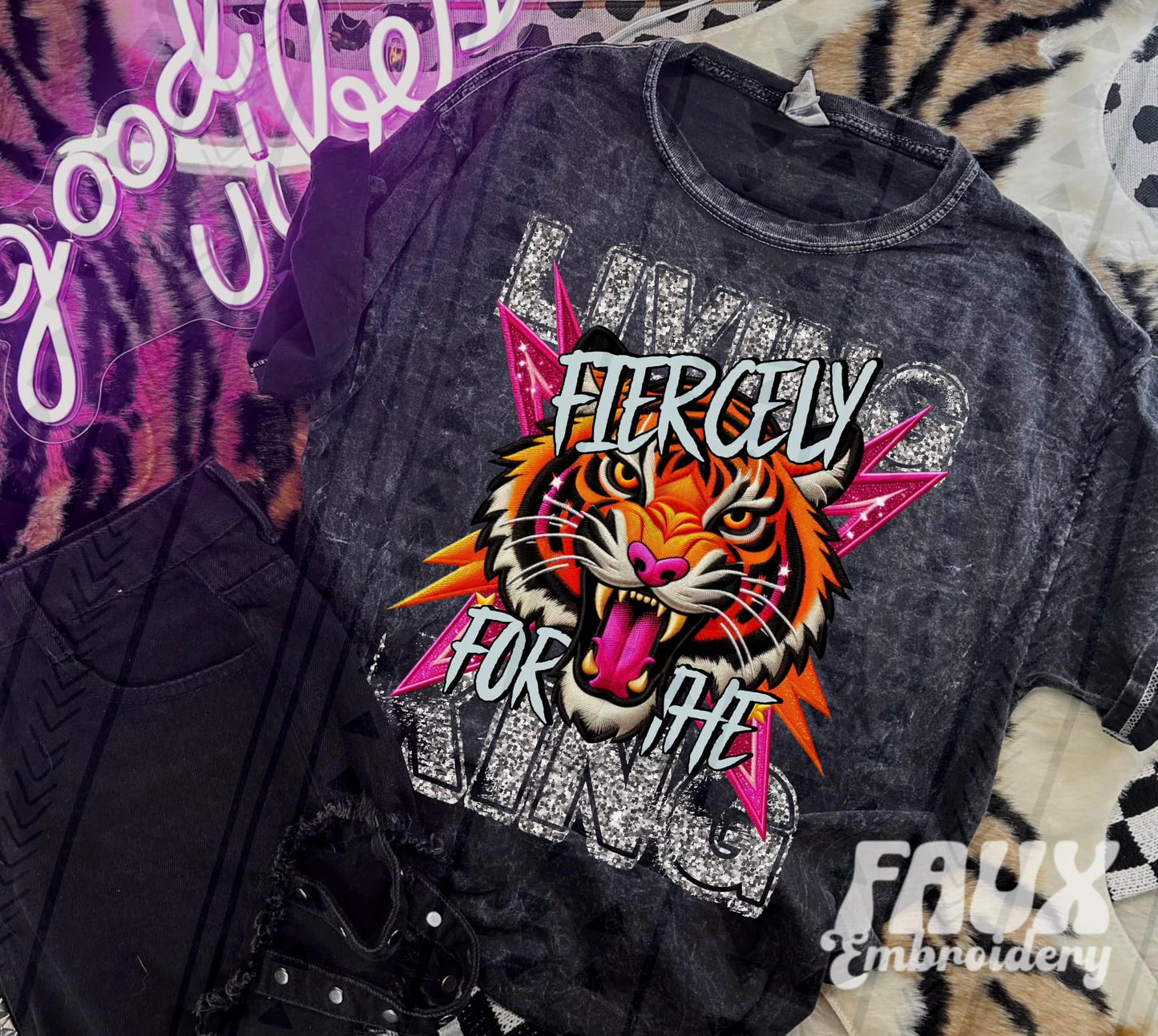 Live Fiercely for the King Sublimation or DTF Transfers