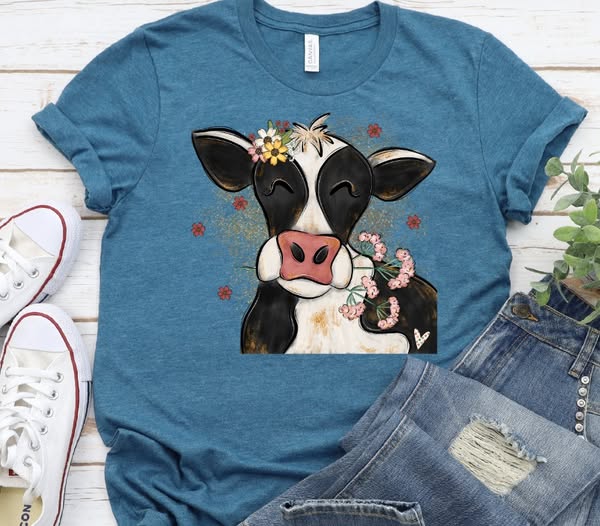 Cow Sublimation or DTF Transfers