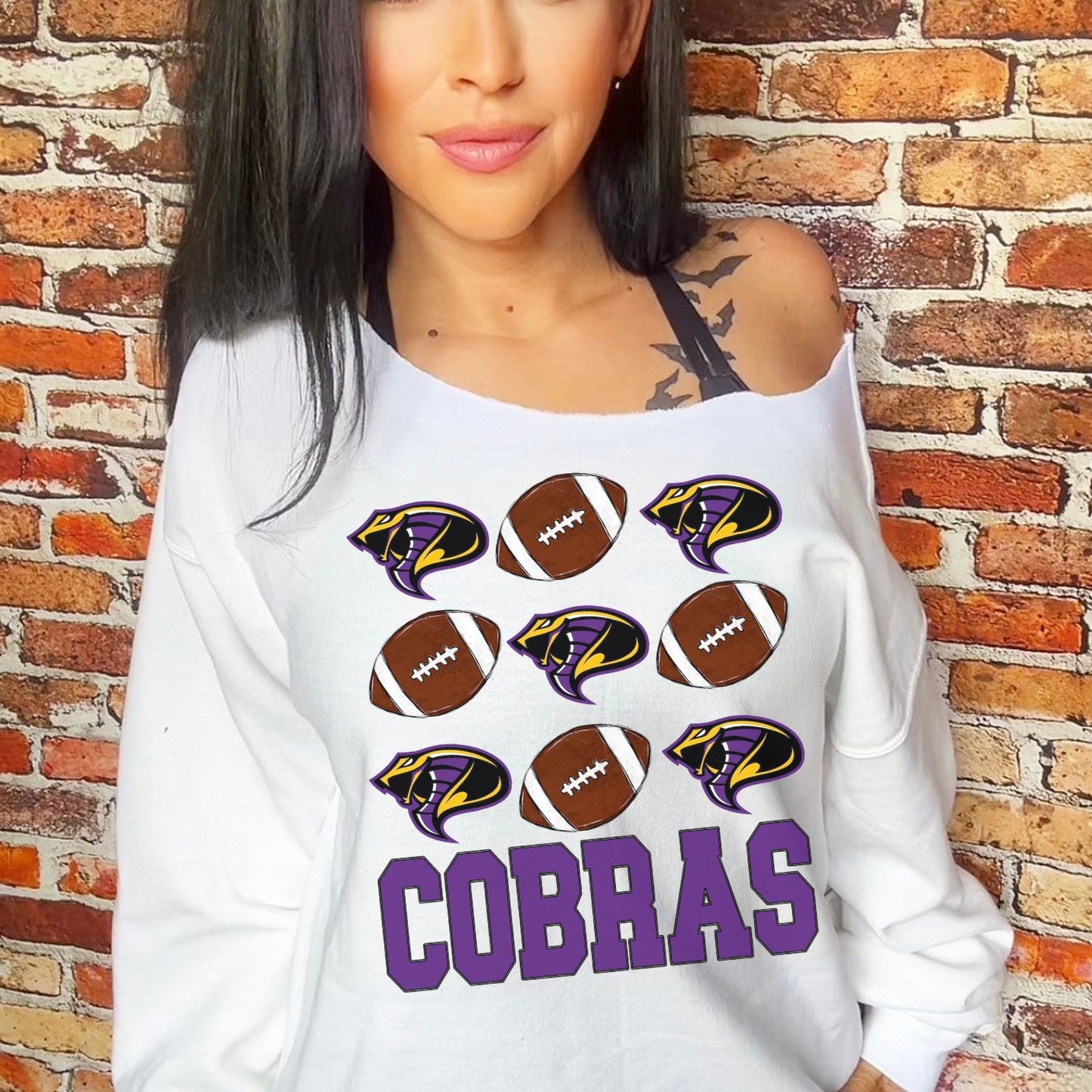 Cobras Football Sublimation or DTF Transfers