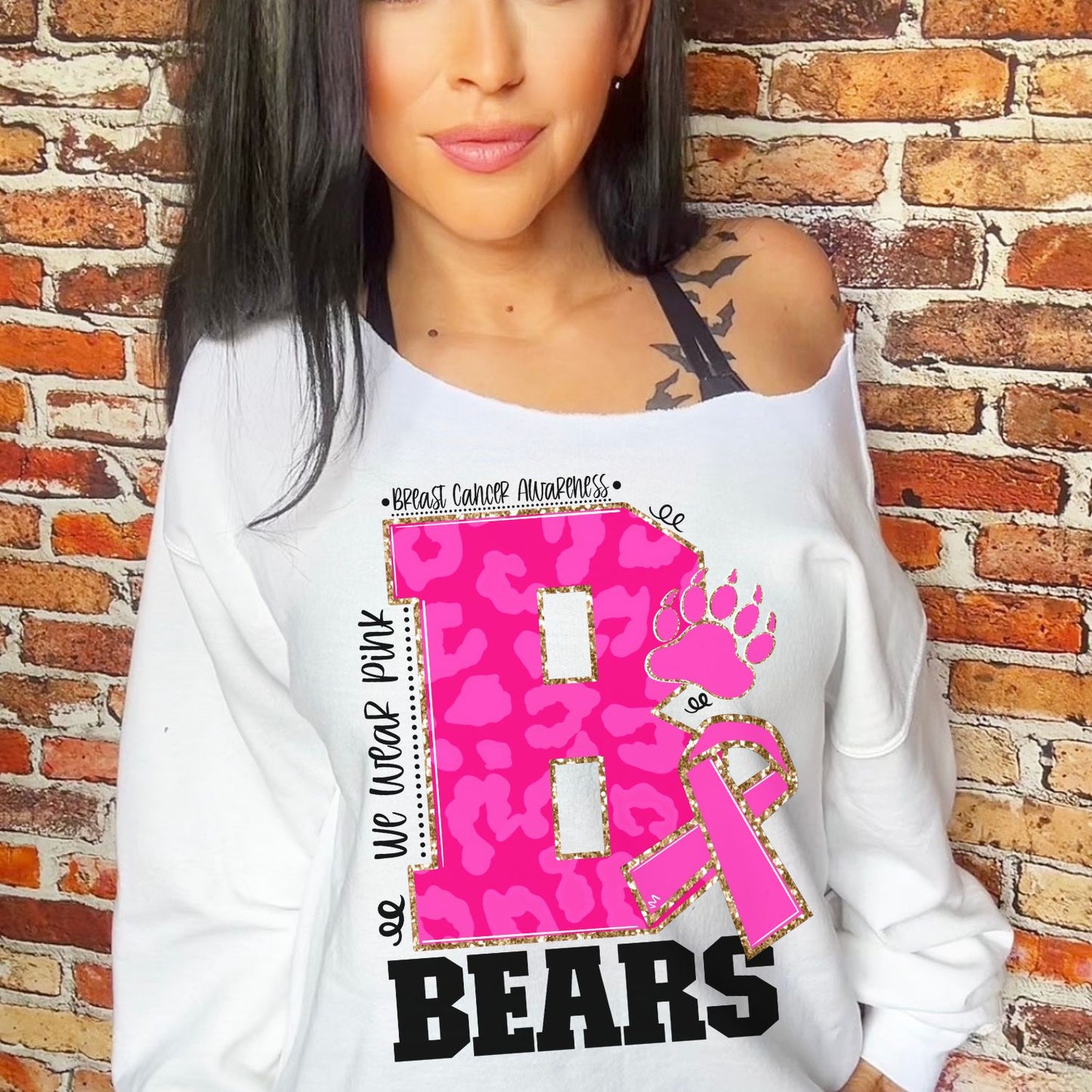 Bears Breast Cancer Sublimation or DTF Transfers