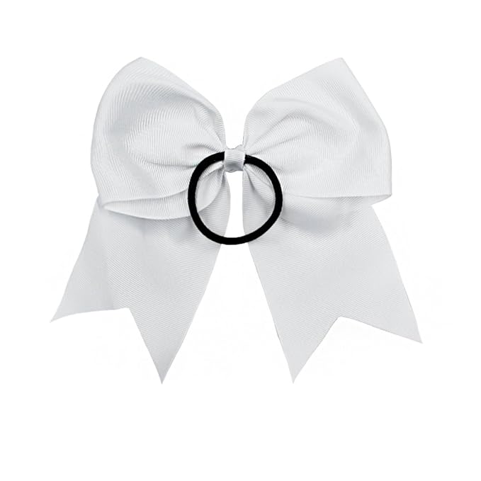 Hair Bows 8" White