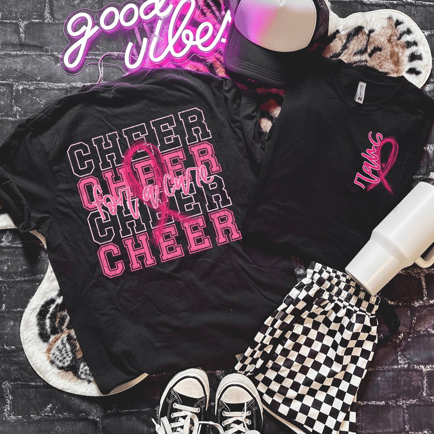 Rams Cheer for a Cure with pocket School Spirit Sublimation or DTF Transfers