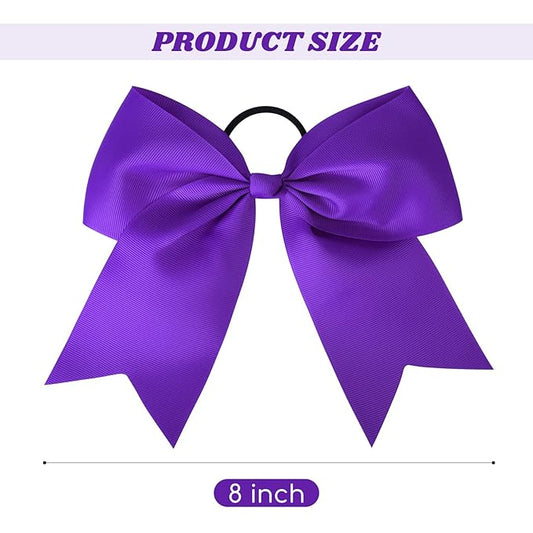 Hair Bows 8" Purple