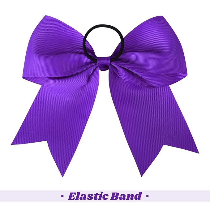 Hair Bows 8" Purple