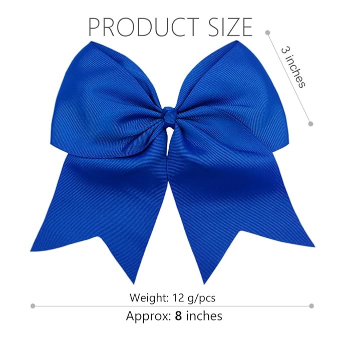 Hair Bows 8" Blue