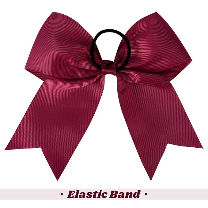 Hair Bows 8" Maroon