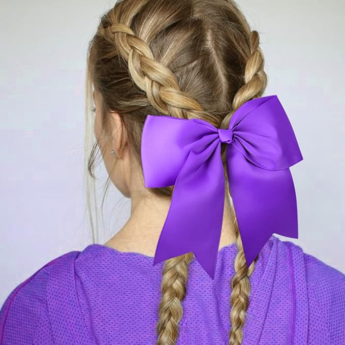 Hair Bows 8" Purple