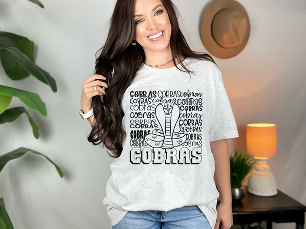 Cobras School Spirit Sublimation or DTF Transfers