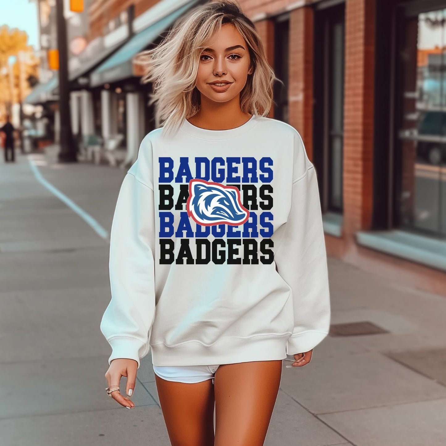 Badgers Stacked Sublimation or DTF Transfers