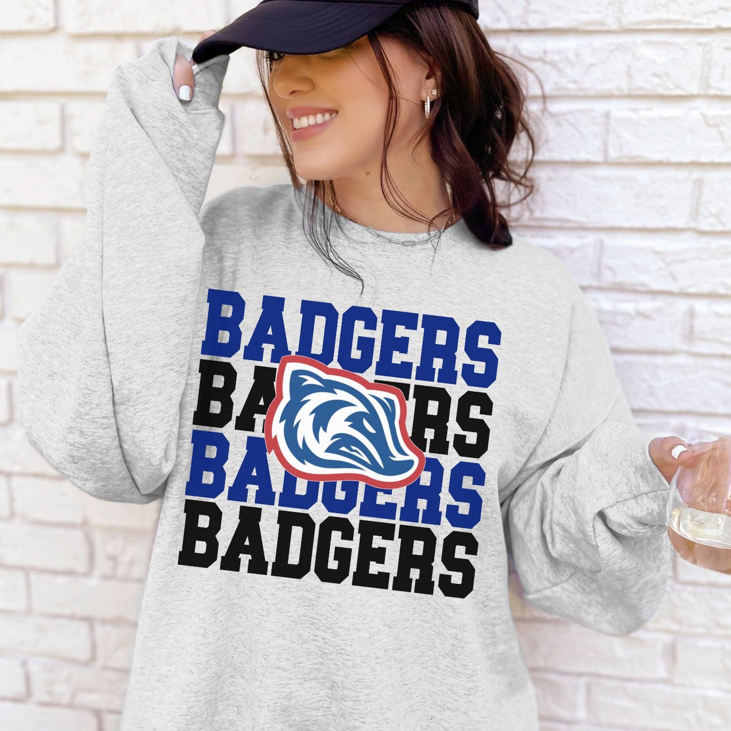 Badgers Stacked Sublimation or DTF Transfers