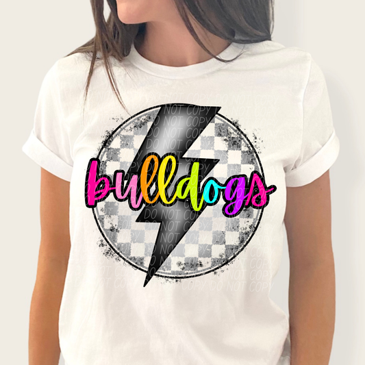 Bulldog School Spirit Sublimation or DTF Transfer