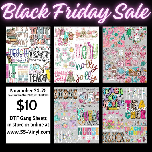 Black Friday - $10 DTF Gang Sheets