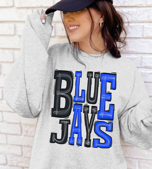 Bluejays School Spirit Sublimation or DTF Transfer