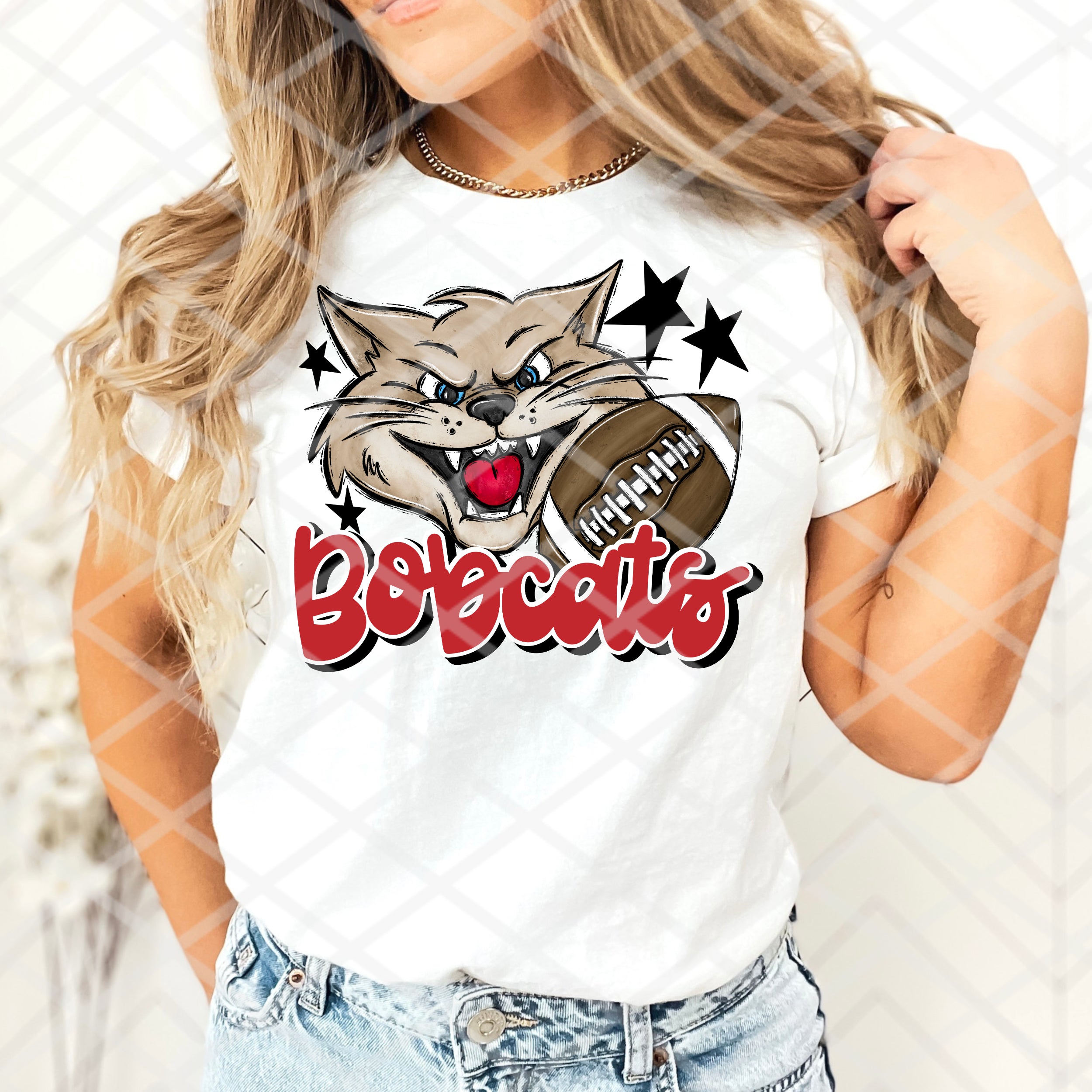 Bobcats Football Sublimation or HTV Transfer