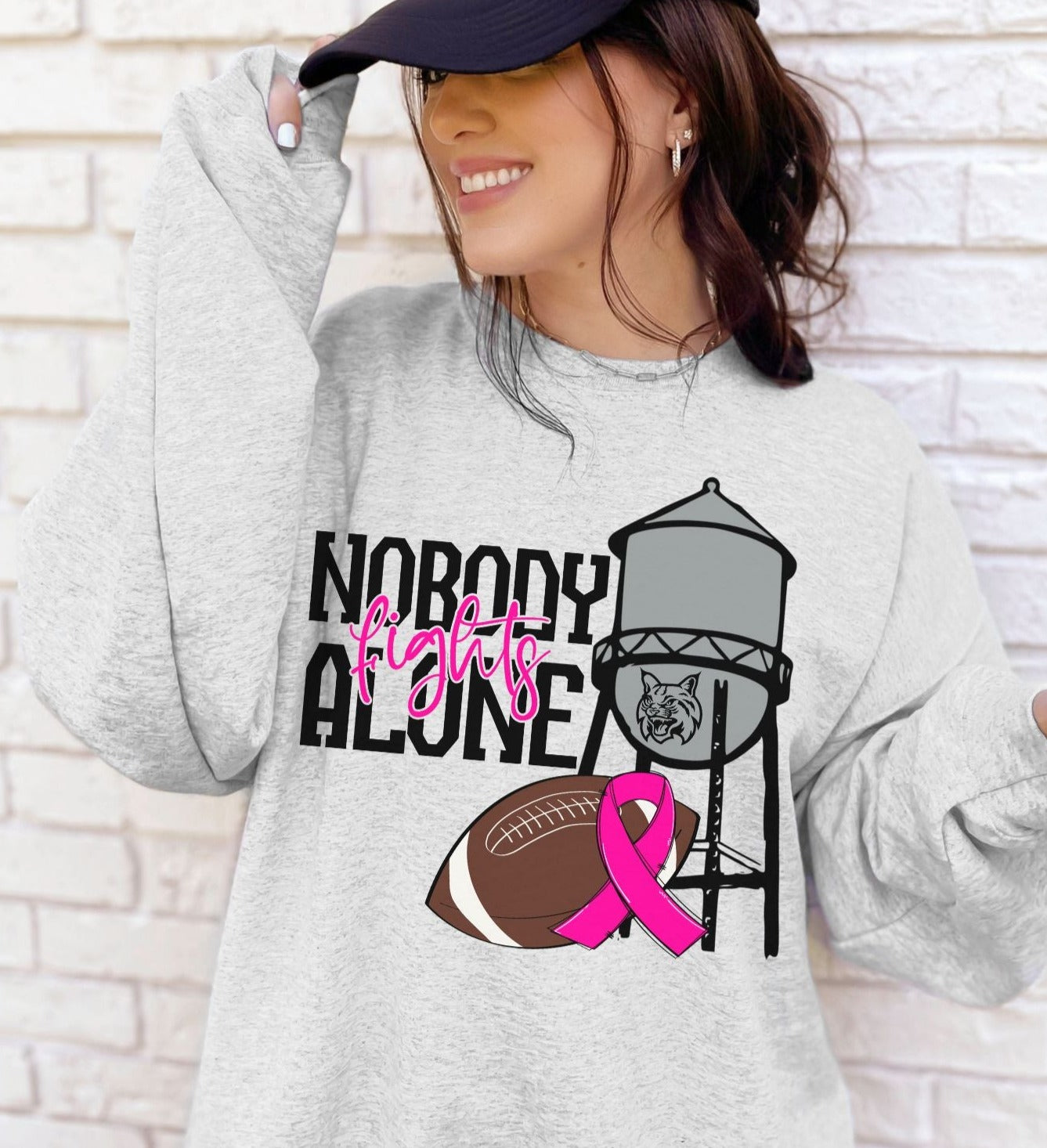 Bobcats Nobody Fights Alone School Spirit Sublimation or DTF Transfer