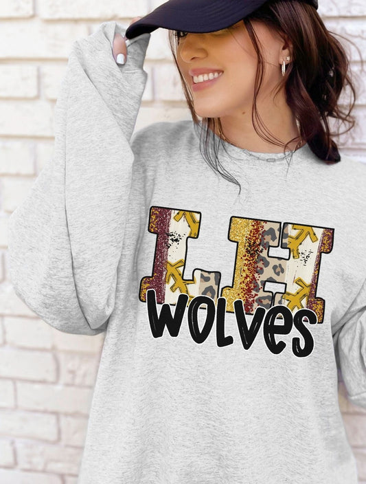 Wolves School Spirit Sublimation or DTF Transfer