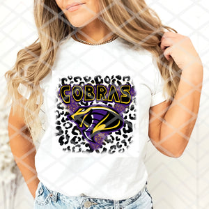 Cobras School Spirit Sublimation or DTF Transfers