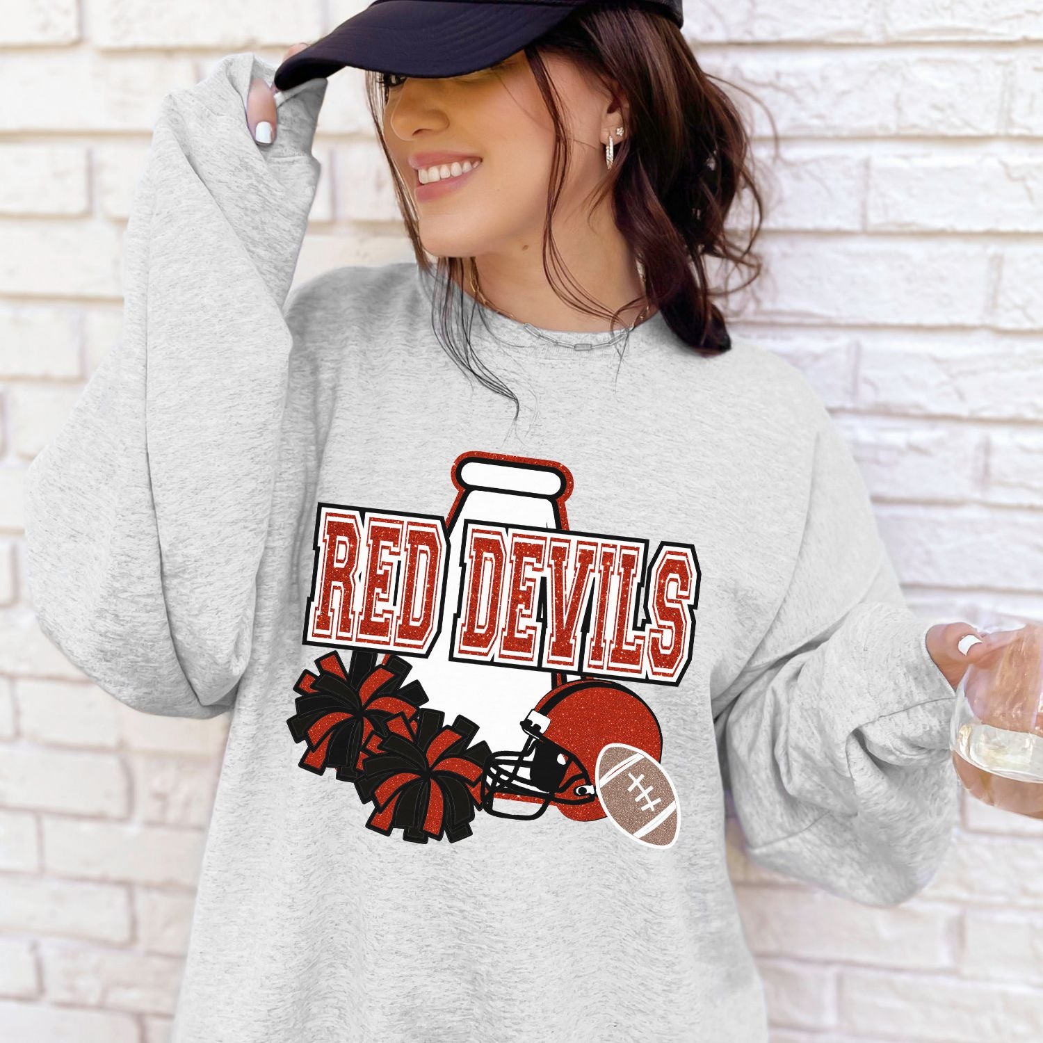 Red Devils Custom Sport School Spirit Sublimation or DTF Transfer