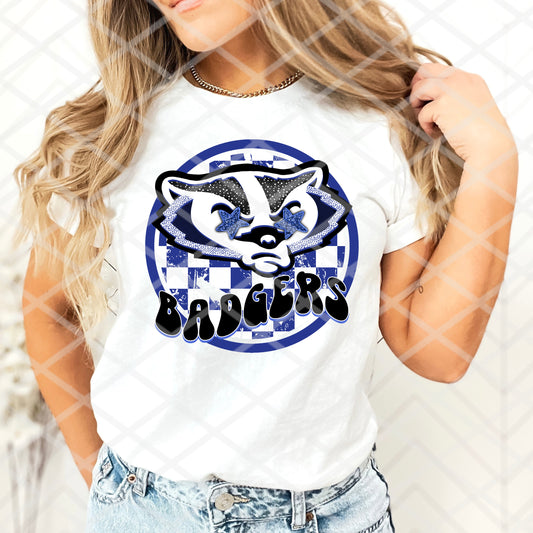 Badgers, Dark Blue, Sublimation or HTV Transfer