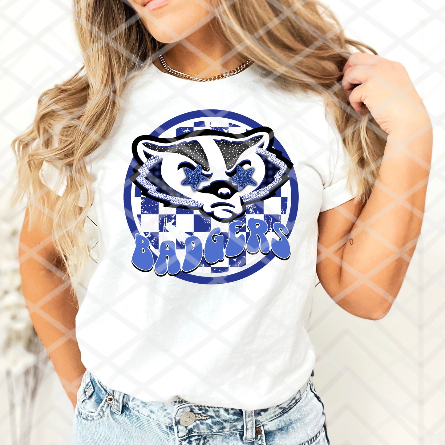 Badgers, Light Blue, Sublimation or HTV Transfer