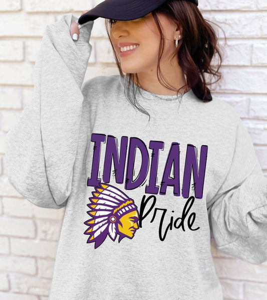 Indians Any Sport School Spirit Sublimation or DTF Transfer