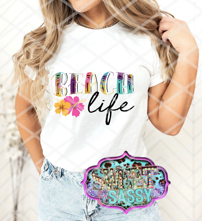 Beach Life, Beach Vacation, Ready to Press Sublimation Transfer