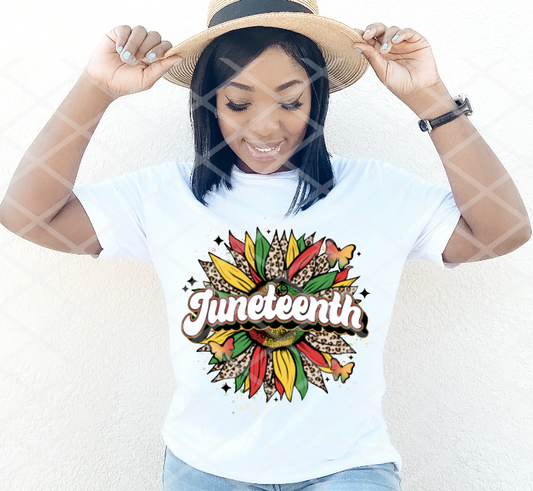 Juneteenth Sunflower, Ready to Press Sublimation Transfer