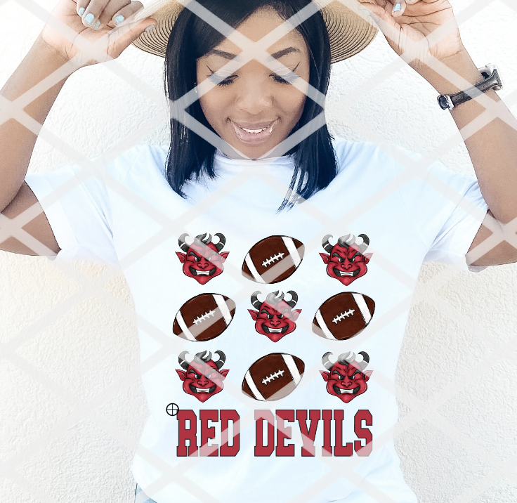 Red Devils Football (Sport Font), Sublimation, DTF, or HTV Transfer