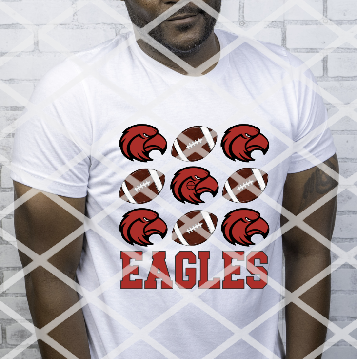 Eagles Football (Cursive Font) Sublimation or DTF Transfer