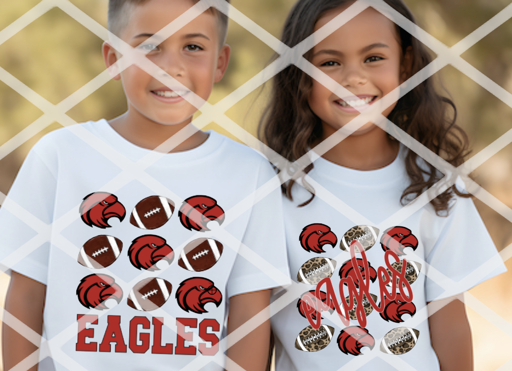 Eagles Football (Cursive Font) Sublimation or DTF Transfer