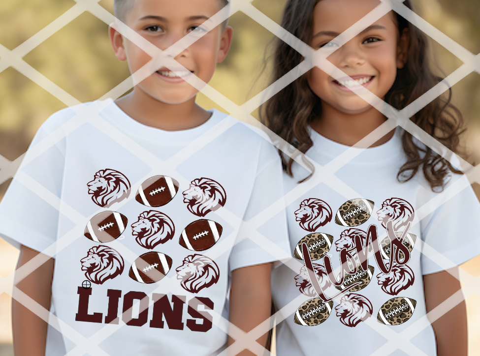 Lions Football Mt. Ida (Cursive Font) Sublimation, DTF, or HTV Transfer