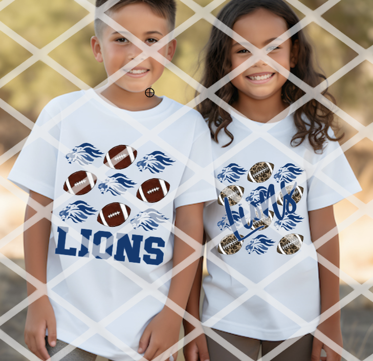 Lions Football Jessieville (Sport Font) Sublimation, DTF, or HTV Transfer