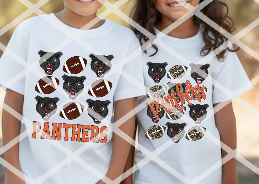 Panthers (Cursive Font), Sublimation, DTF, or HTV Transfer