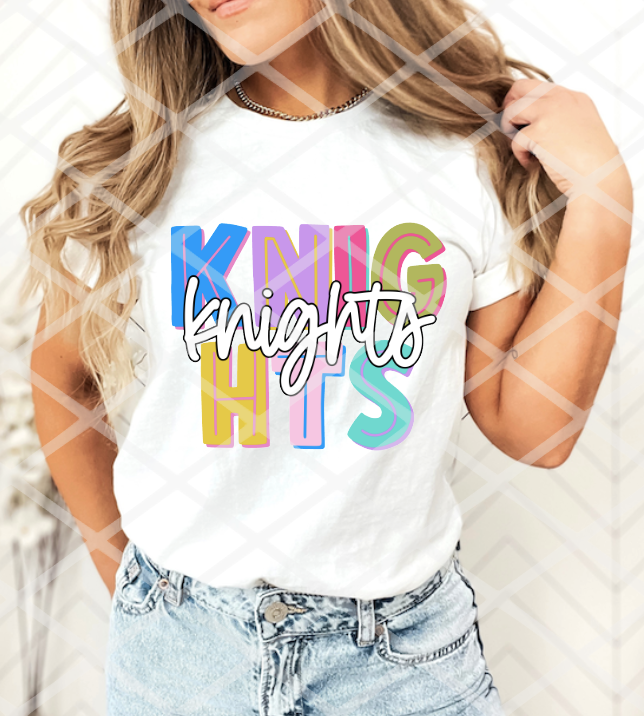 Knights Big and Bright Sublimation or DTF Transfer