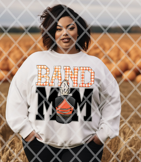 Band Mom Orange Sublimation or DTF Transfer