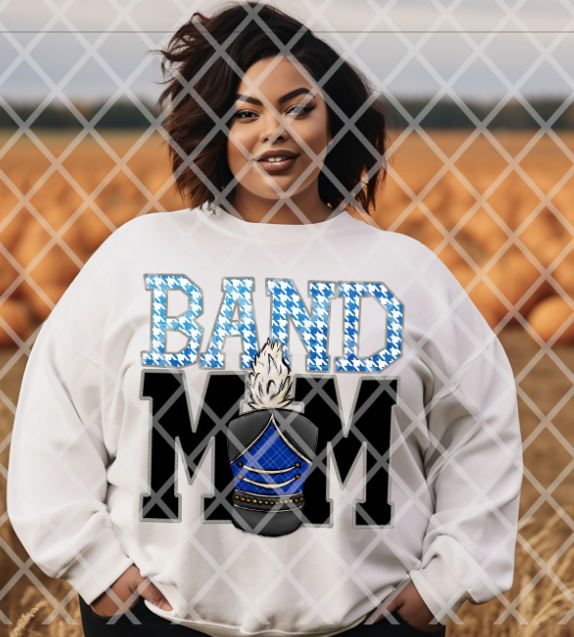 Band Mom Blue Sublimation or DTF Transfer