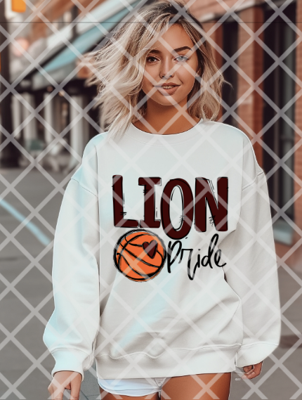 Lion Pride/Spirit Any Sport Custom Sublimation or DTF Transfer.