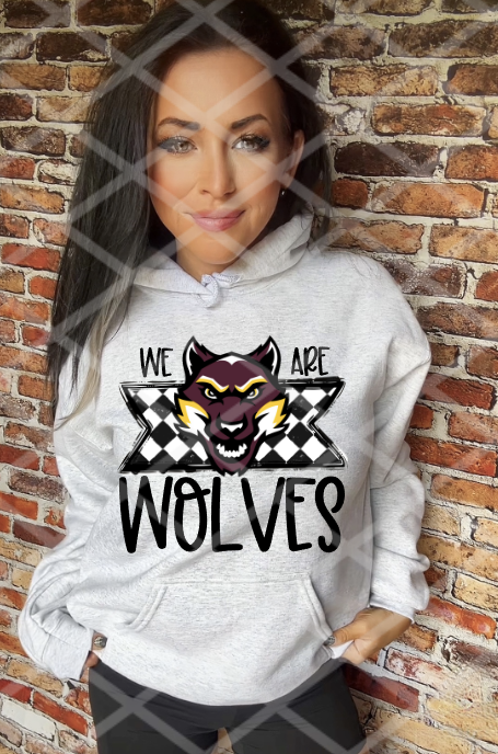 Wolves School Spirit Sublimation or DTF Transfer