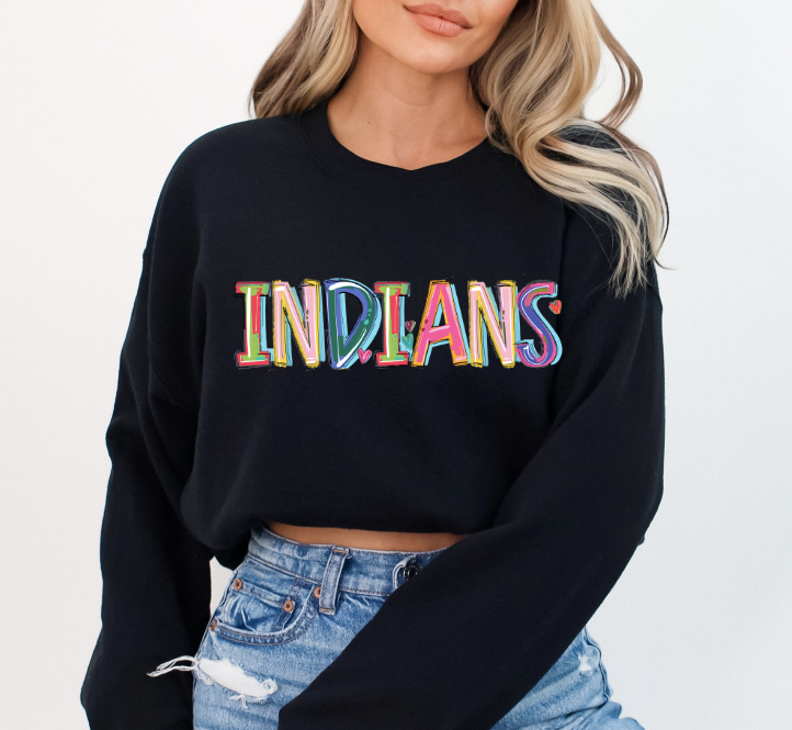 Indians Cheery School Spirit Sublimation or DTF Transfer