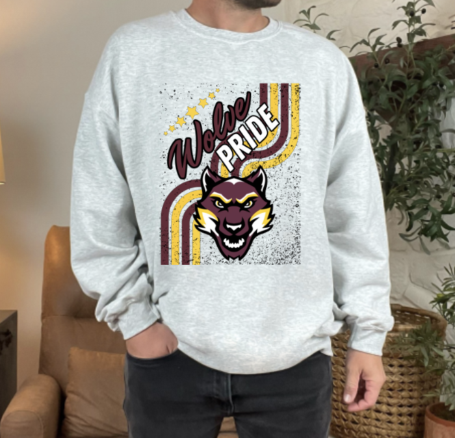 Retro Wolves Sublimation or DTF Transfers