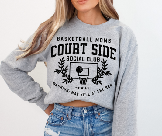 Basketball Mom Court Side Club Sublimation or DTF Transfers